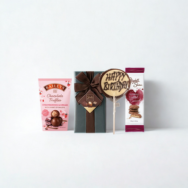 Happy Birthday Chocolate Gift Hamper with Baileys Truffles
