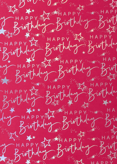 FLAT WRAP HAPPY BIRTHDAY SCRIPT PINK