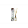 Diffuser bottle with reeds and packaging on a white background