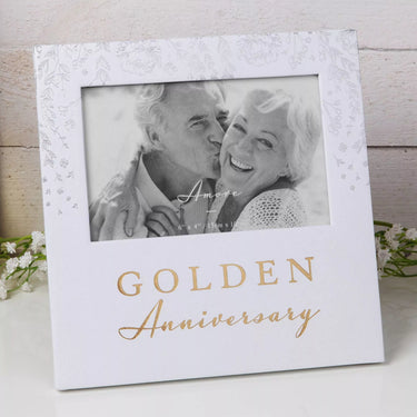 Amore Photo Frame Golden Anniversary 6" x 4"