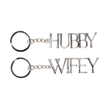 Amore Set of 2 Keyrings - Hubby & Wifey