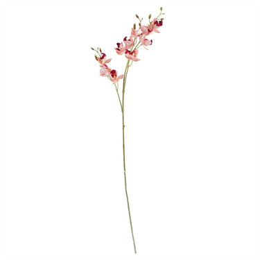 Single Artificial Flowers Pink Mini Orchid Stem 80cm