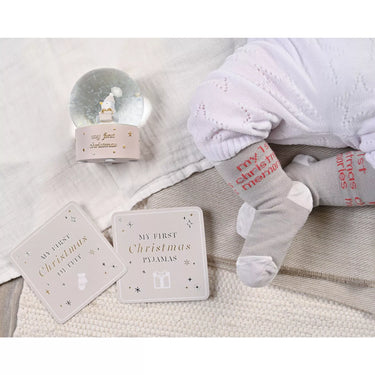 Bambino 'My First Christmas' Penguin Water Globe Pink