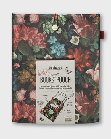 Bookaroo Books & Stuff Pouch - Dark Floral