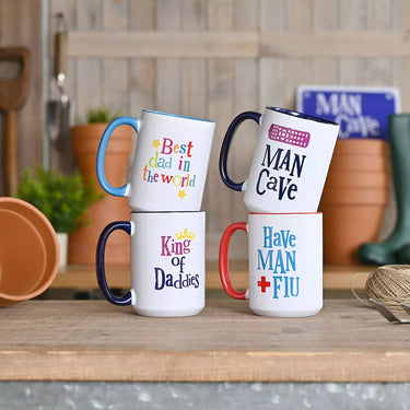 Brightside Sky Blue Handle 15oz Mug - Best Dad in the World