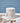 STARFISH CANISTER WHITE EMBOSSED WAVY CERAMIC