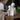 Concrete silhouette couple ornament, wedding gift: Large White & Small White