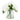 27cm White Hydrangeas in Glass Vase