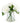 27cm White Hydrangeas in Glass Vase