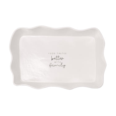 Moments Rectangular Scolloped Serving Dish - Family