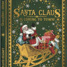 Book cover with Santa Claus and reindeer design, featuring text 'Santa Claus is Coming to Town!'.