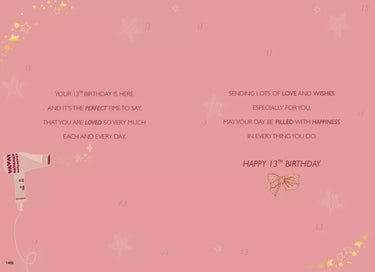 DAUGHTER 13TH BIRTHDAY CARD - MAKE A WISH