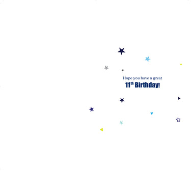 11th Birthday - Blue Silver