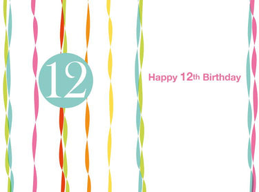 12th Birthday - Multi Coloured